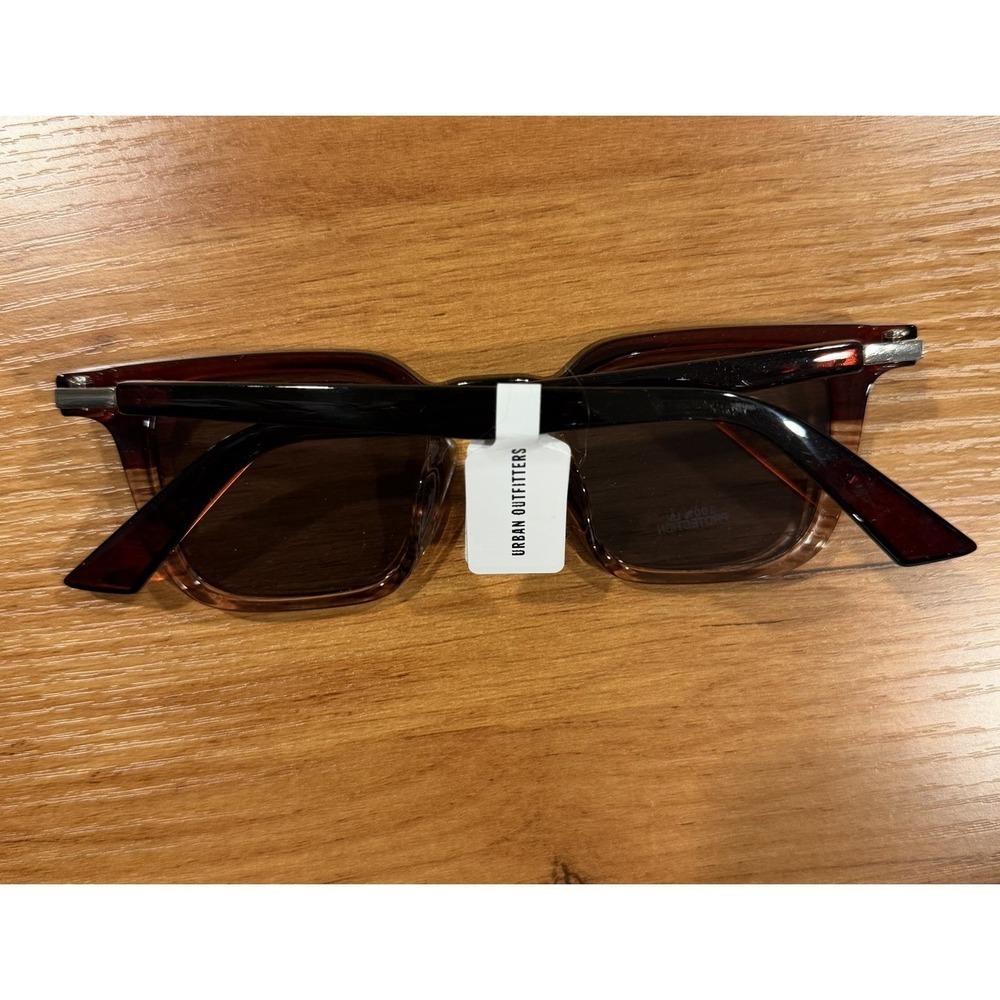 Urban Outfitters Highland Square Sunglasses Brown One Size Plastic Sunglasses - Picture 9 of 9
